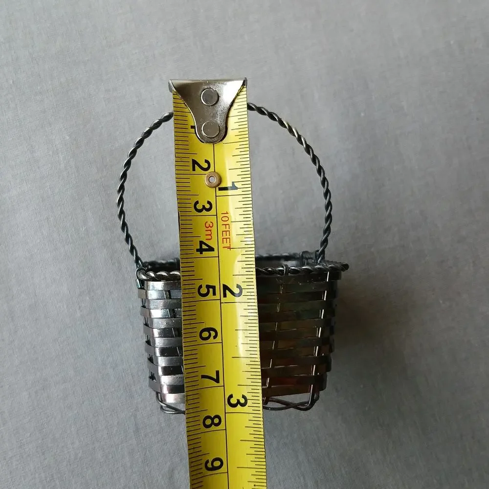 Tiny Vintage Metal Basket 2